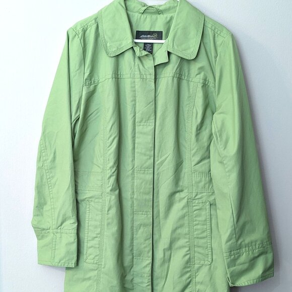 Eddie Bauer Women's Mid Length Fall/Spring Light Sage Green Jacket. Size Large - Picture 1 of 5